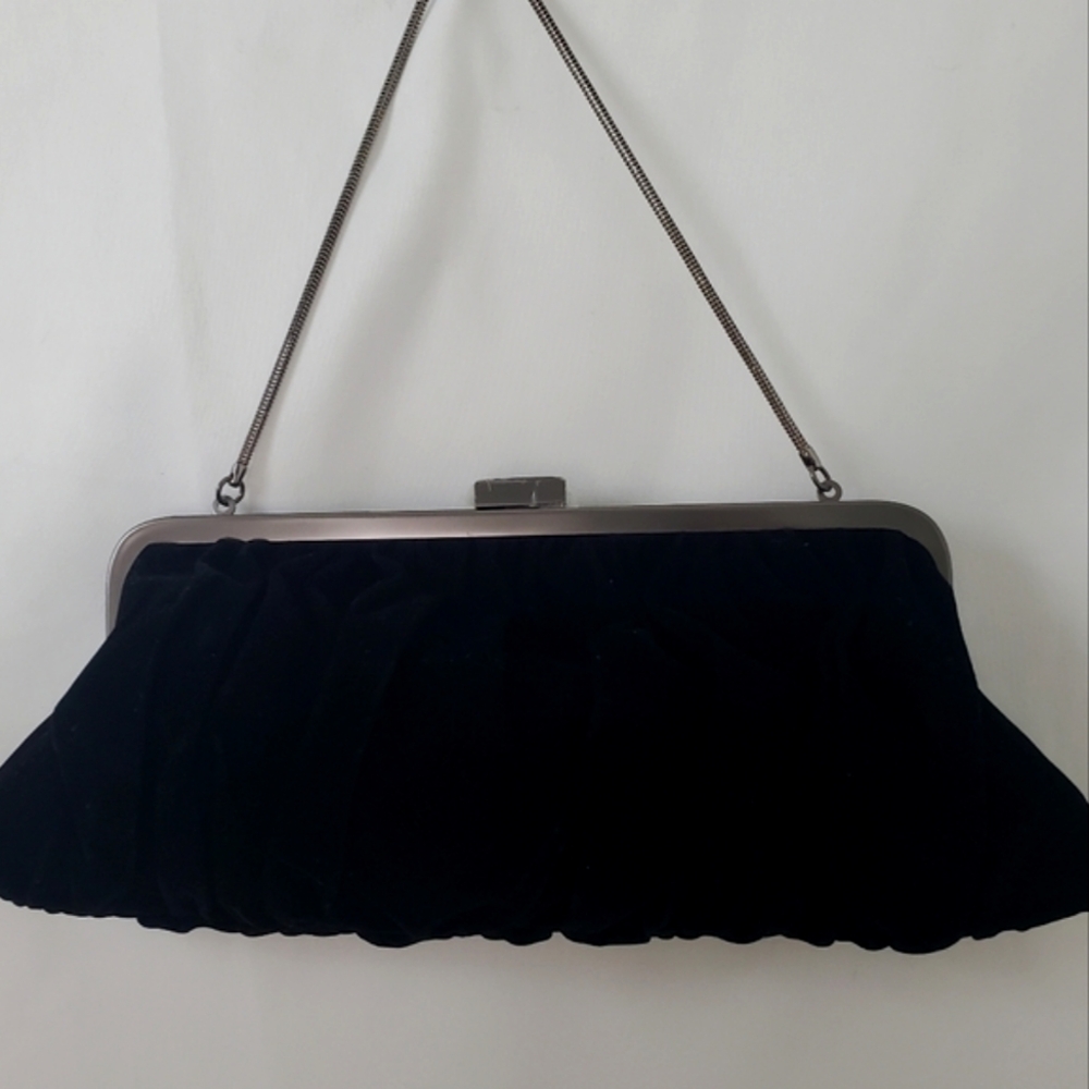 Mary Kay vintage style black velvet handbag clutch